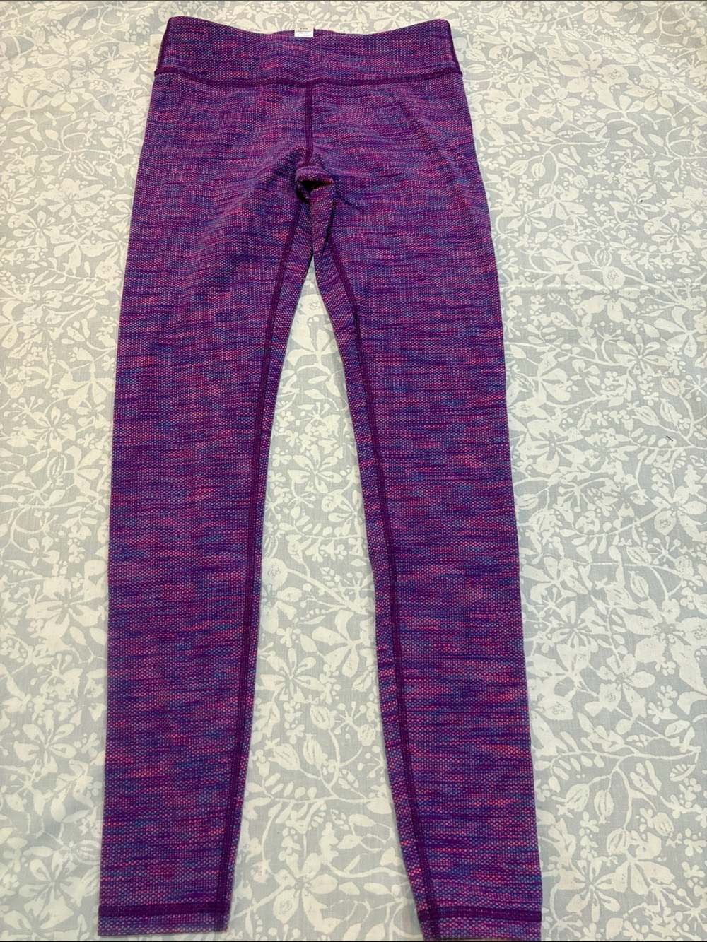 Ivivva Girls Purple Space-Dye Leggings, Size 12